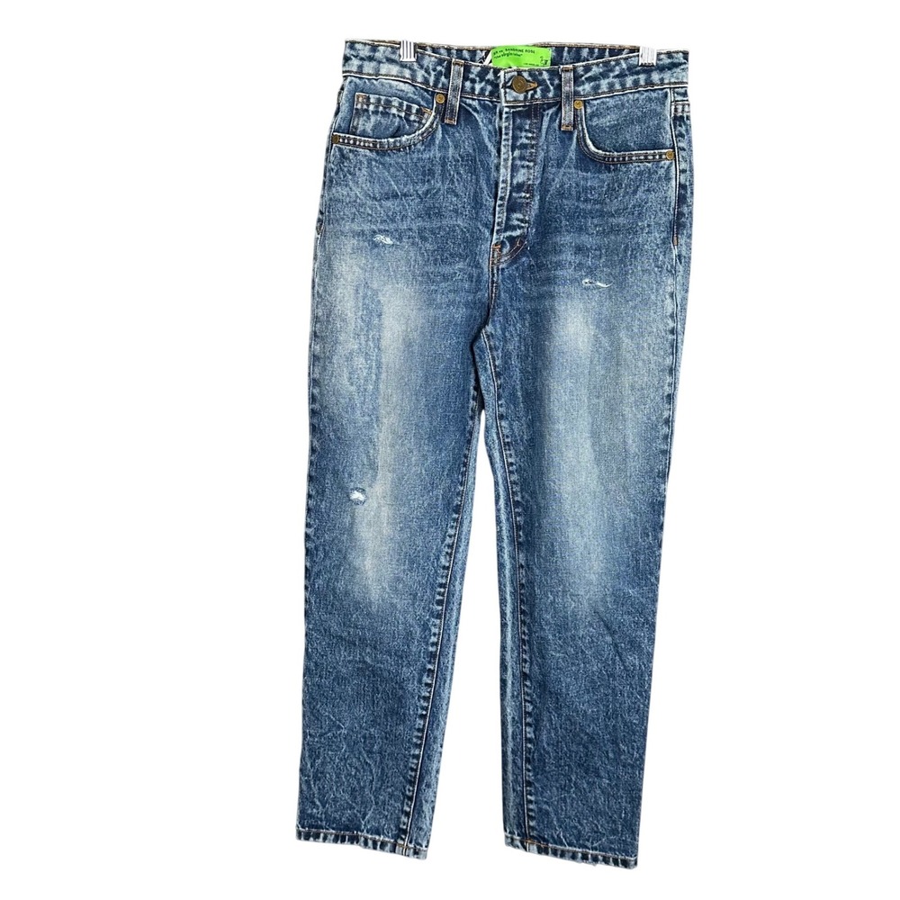 Sandrine Rose The Virgin Label Blue Acid Wash Straight Leg Jeans Mens 27 USA